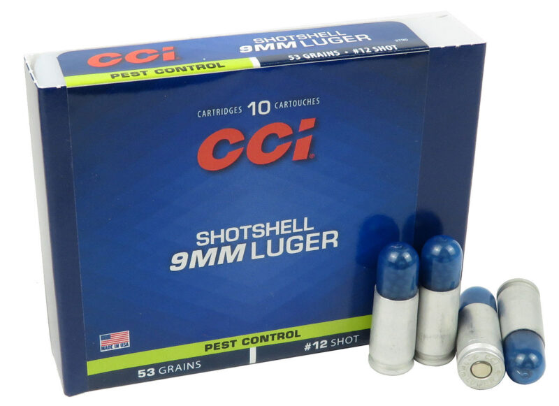 CCI SHOTSHELL PEST CONTROL 9MM LUGER 53GR #12 SHOT AMMO 10RDS