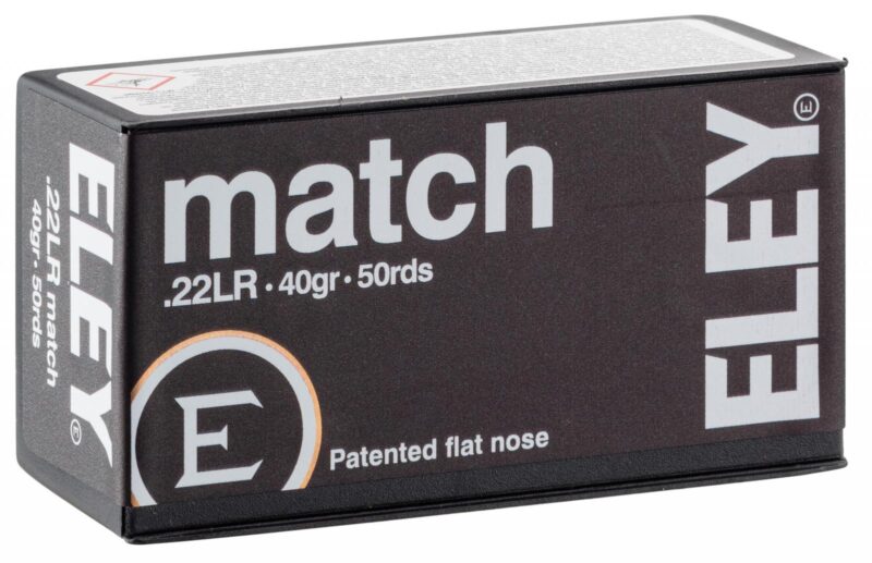 ELEY MATCH 22LR 40GR AMMO 50RDS
