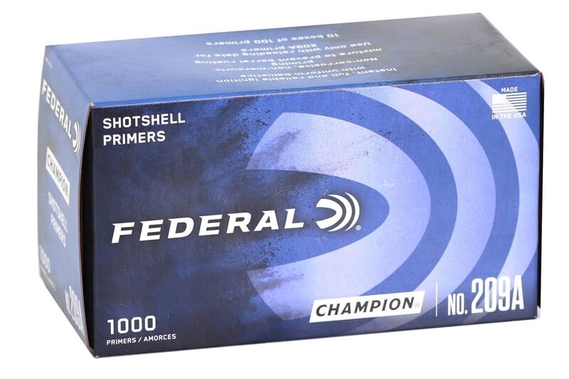 Federal Primers 209A Shotshell Box of 1000 FEDERAL 209A SHOTSHELL PRIMERS 1000CT