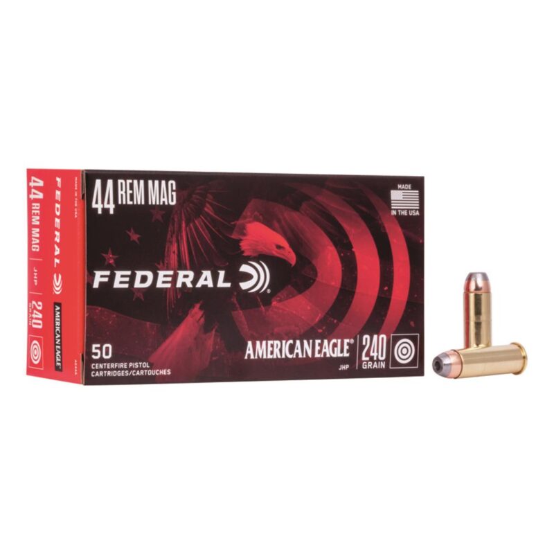 FEDERAL AMERICAN EAGLE 44 REM MAG 240GR JHP AMMO 50RDS