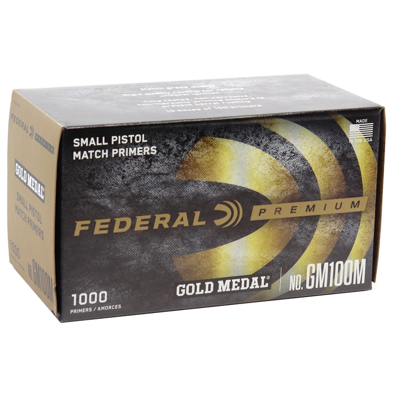 FEDERAL GOLD MEDAL MATCH SMALL PISTOL MAGNUM PRIMERS 1000CT