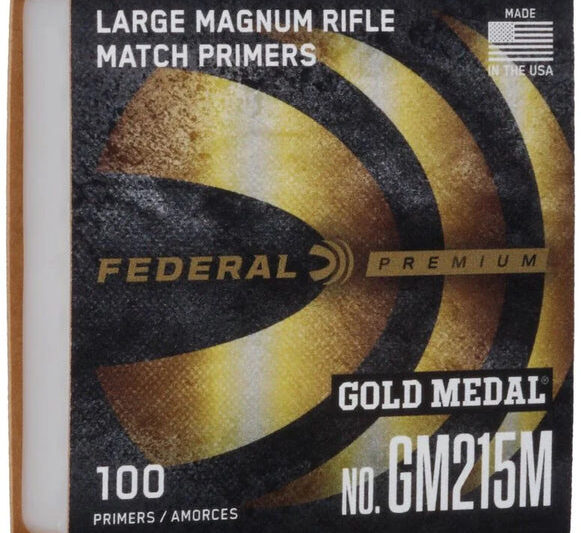 FEDERAL LARGE RIFLE MAGNUM MATCH PRIMERS 100CT FEDERAL LARGE RIFLE MAGNUM MATCH PRIMERS 100CT