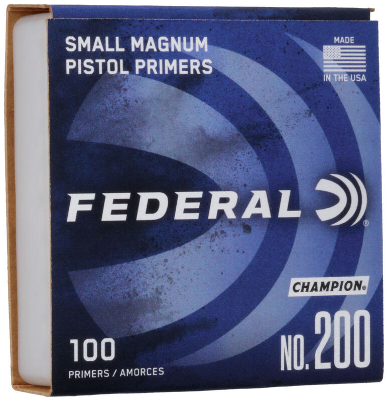FEDERAL NO.200 SMALL PISTOL MAGNUM PRIMERS 100CT