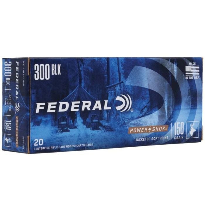 FEDERAL POWER SHOK 300 BLACKOUT 150GR JSP AMMO 20RDS