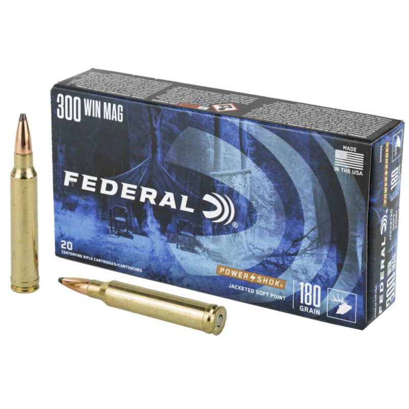 FEDERAL POWER SHOK 300 WIN 180GR SP AMMO 20RDS