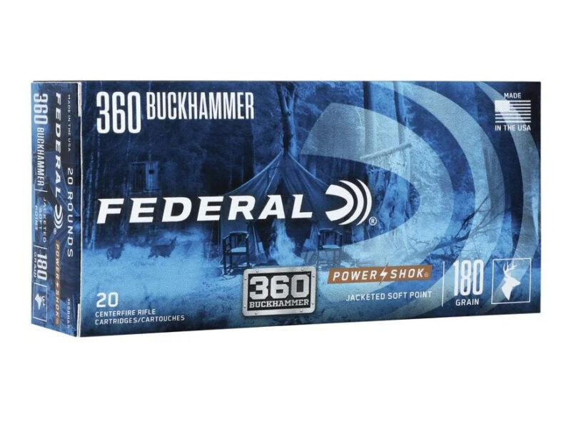 FEDERAL POWER SHOK 360 BUCKHAMMER 180GR SP AMMO 20RDS