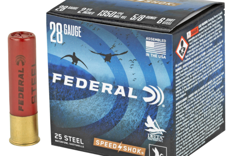 FEDERAL POWER SHOK STEEL 28GA 2.75″ 5:8OZ 1350FPS AMMO 25RDS FEDERAL POWER SHOK STEEL 28GA 2.75" 5/8OZ 1350FPS AMMO 25RDS