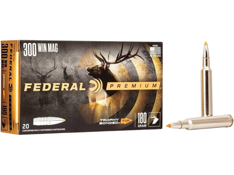 FEDERAL PREMIUM TROPHY BONDED 300 WINCHESTER 180GR AMMO 20RDS