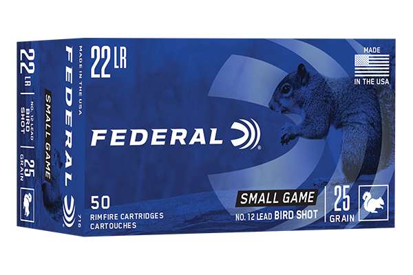 FEDERAL SMALL GAME 22LR BIRD SHOT #12 LEAD AMMO 50RDS FEDERAL SMALL GAME 22LR BIRD SHOT #12 LEAD AMMO 50RDS