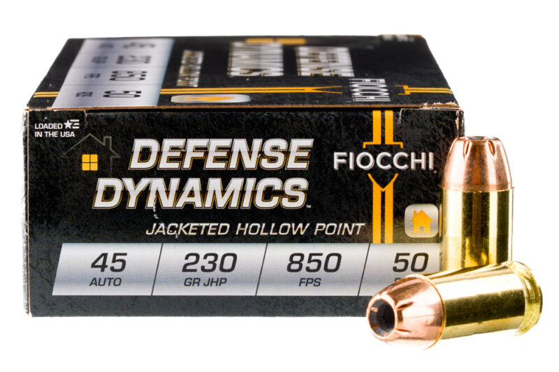 FIOCCHI DEFENSE DYNAMIC 45 ACP 230GR JHP AMMO 50CT