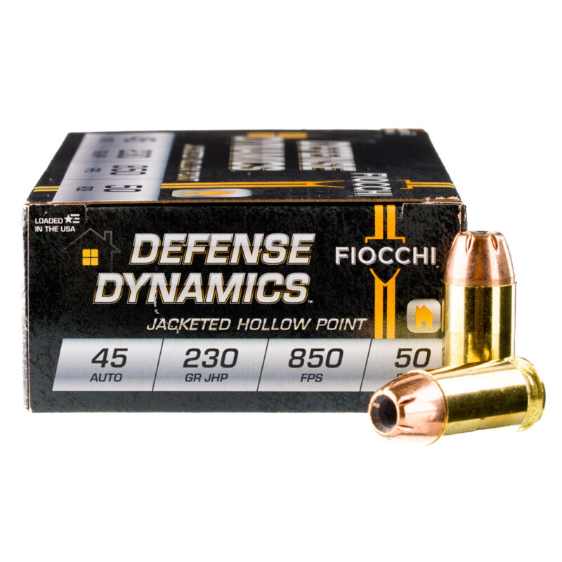 FIOCCHI DEFENSE DYNAMIC 45 ACP 230GR JHP AMMO 50CT
