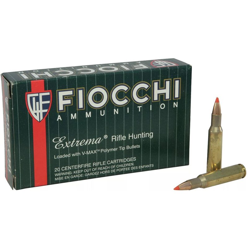 FIOCCHI FIELD DYNAMICS 222 REM 50GR HORNADY V-MAX AMMO 20RDS