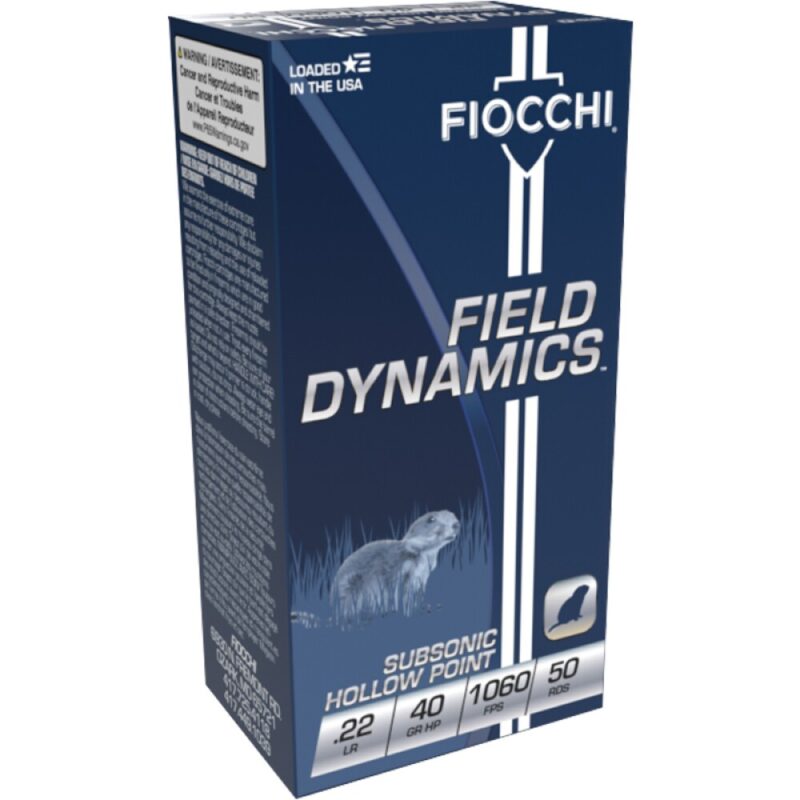 FIOCCHI FIELD DYNAMICS 22LR 40GR 1060FPS AMMO 50RDS