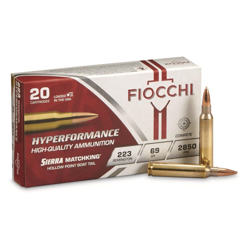 FIOCCHI HYPERFORMANCE 223 REMINGTON 69GR MATCHKING HPBT AMMO 20RDS