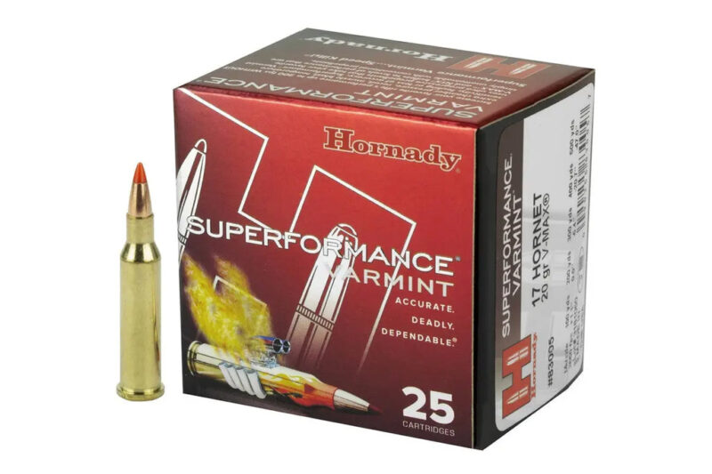 HORNADY 17 HORNET 20GR VMAX SF AMMO 25RDS HORNADY 17 HORNET 20GR VMAX SF AMMO 25RDS