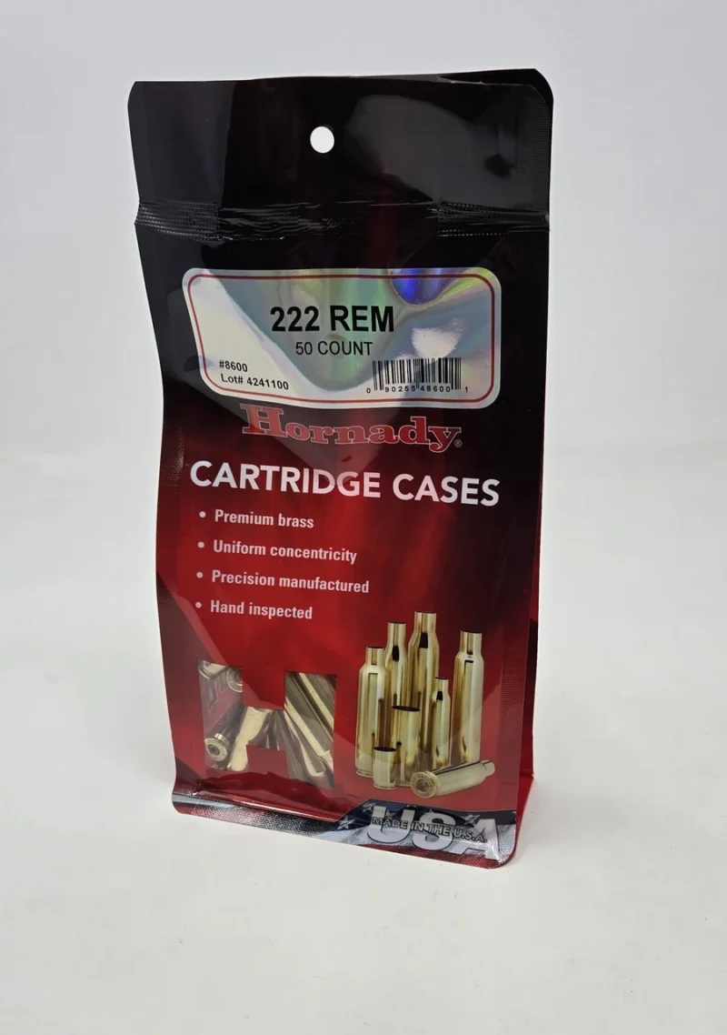 HORNADY 222 REM UNPRIMED BRASS 50CT