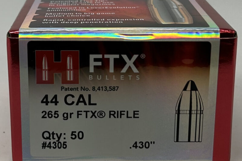 HORNADY 44CAL (.430") 265GR FTX BULLETS (444 MARLIN) 50CT