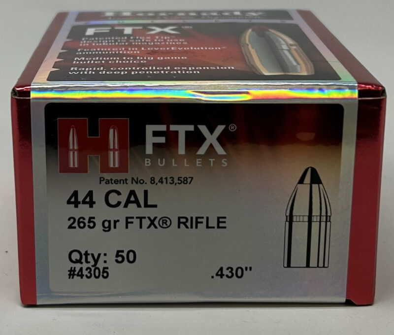 HORNADY 44CAL (.430") 265GR FTX BULLETS (444 MARLIN) 50CT