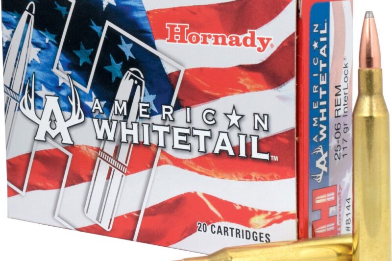 HORNADY AMERICAN WHITETAIL 25-06 REM 117GR BTSP AMMO 20RDS