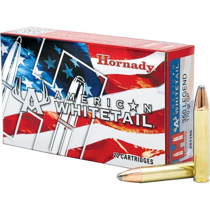 HORNADY AMERICAN WHITETAIL 350 LEGEND 170GR AMMO 20RDS