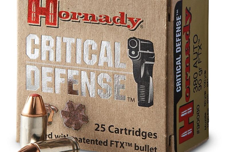 HORNADY CRITICAL DEFENSE 380 ACP 90GR FTX AMMO 25RDS