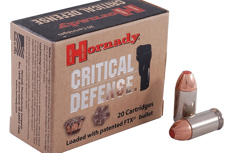 HORNADY CRITICAL DEFENSE 45ACP 185GR FTX AMMO 20RDS