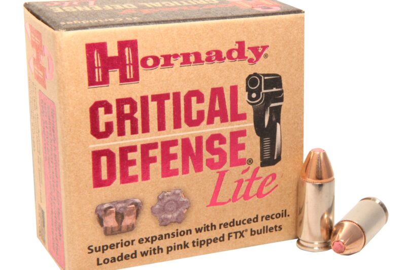 HORNADY CRITICAL DEFENSE LITE 9MM 100GR AMMO 25RDS