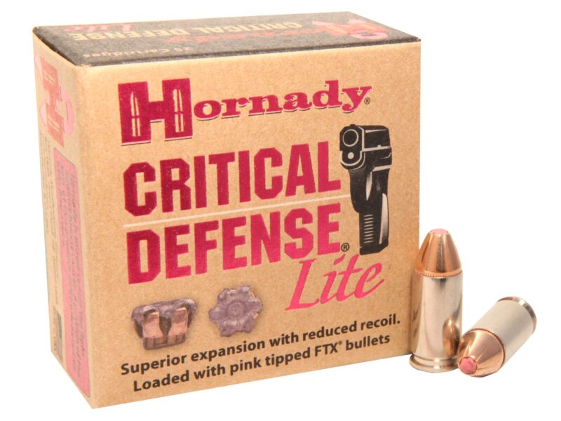 HORNADY CRITICAL DEFENSE LITE 9MM 100GR AMMO 25RDS