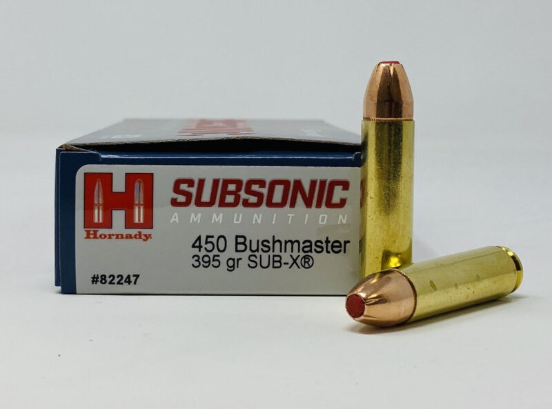 HORNADY SUBSONIC 450 BUSHMASTER 395GR SUB-X AMMO 20RDS