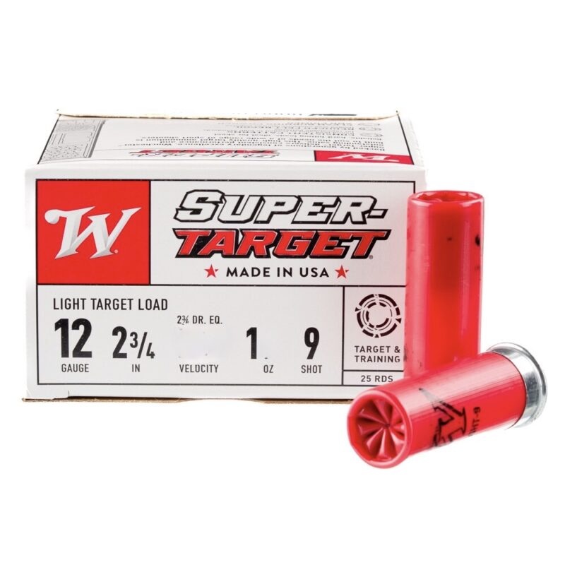 WINCHESTER SUPER TARGET 12GA 2.75" 10Z 1250FPS #9 AMMO 250RDS
