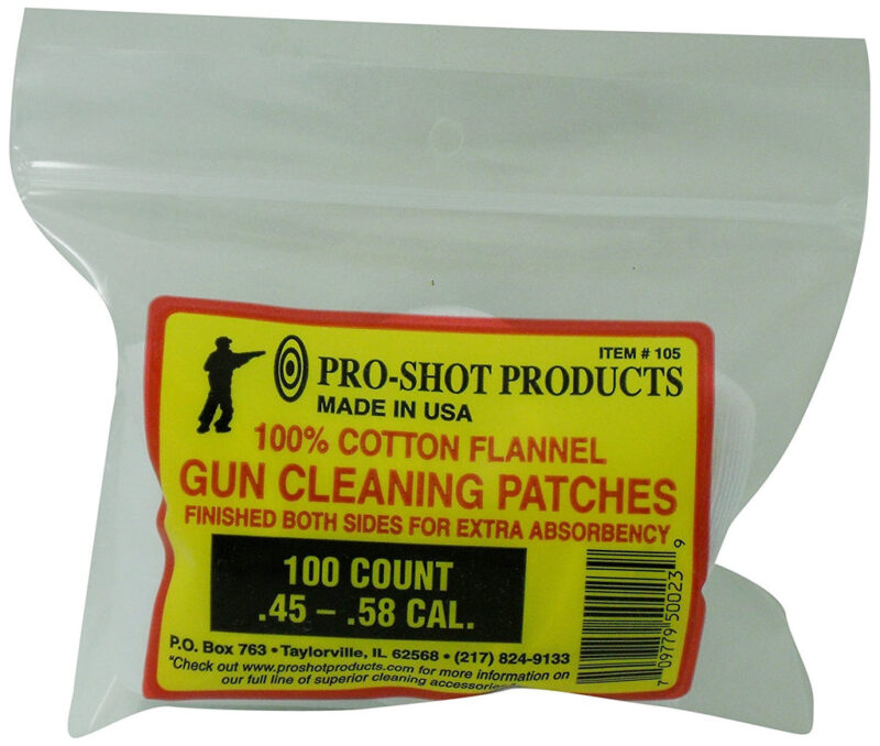MUZZLELOADER .45-.58 CLEANING PATCH 100CT.