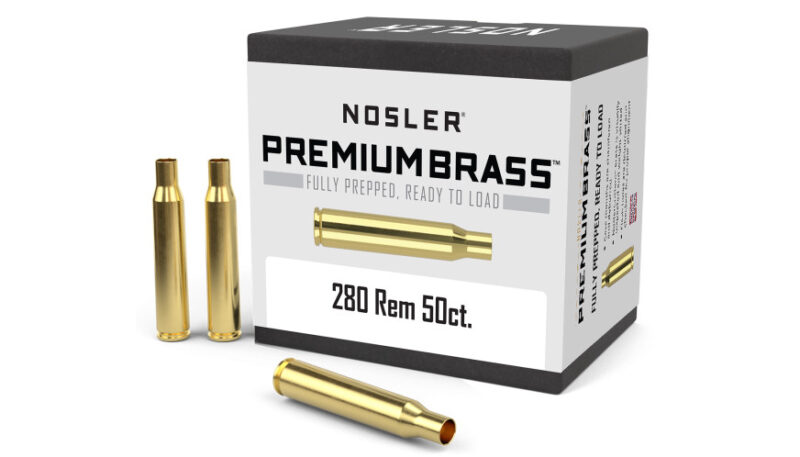 NOSLER 280 REM UNPRIMED BRASS 100CT
