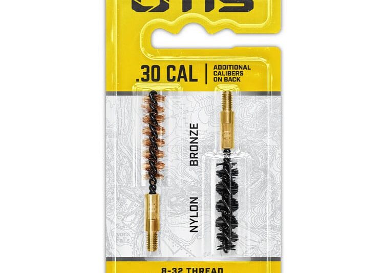 OTIS BORE BRUSH 30 CAL 2 PACK 1-NYLON 1-BRONZE 8-32 THREAD