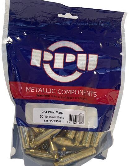 PPU 264 WIN MAG BRASS 50CT
