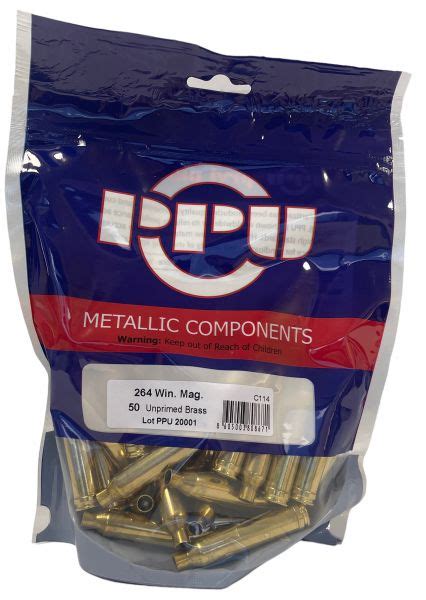 PPU 264 WIN MAG BRASS 50CT