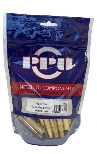 PPU 303 BRITISH UNPRIMED BRASS 50CT PPU 303 BRITISH UNPRIMED BRASS 50CT