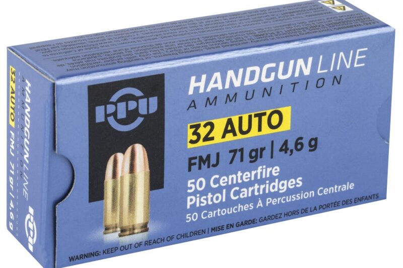 PPU 32 AUTO 71GR FMJ AMMO 50RDS
