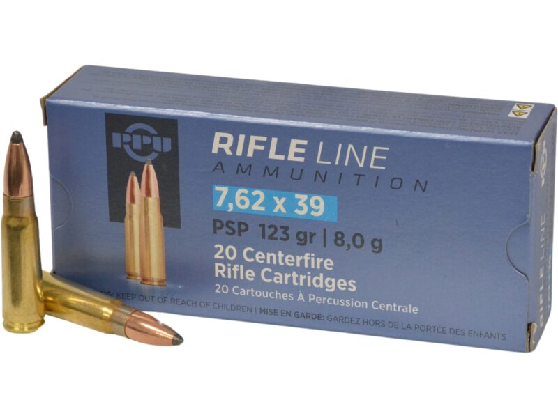 PPU 7.62X39 123GR PSP AMMO 20RDS