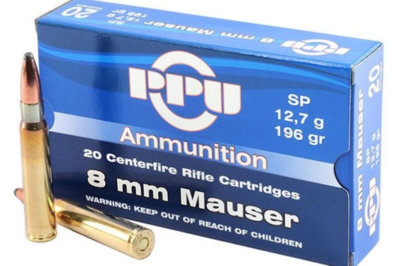 PPU 8MM MAUSER 196GR SP AMMO 20RDS