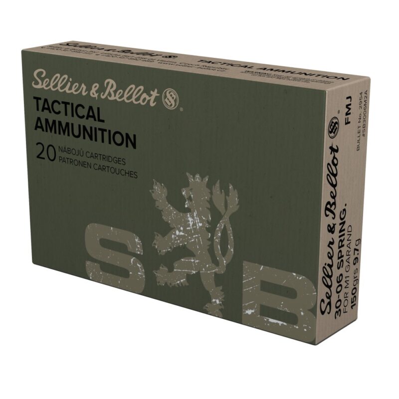 S&B 30-06 SPRG 150GR FMJ M1 GARAND AMMO 20RDS