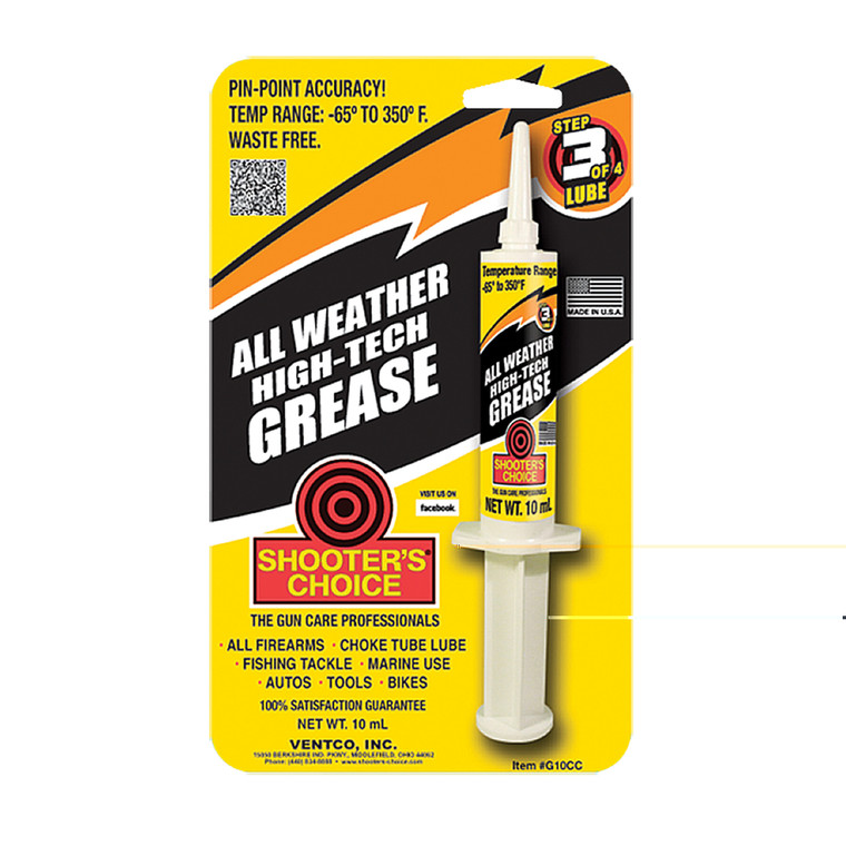 SHOOTER'S CHOICE HIGH TECH GUN GREASE 10CC SYRINGE