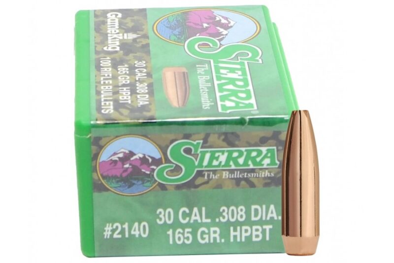 SIERRA 30CAL (.308") 165GR HPBT GAMEKING BULLETS 100CT