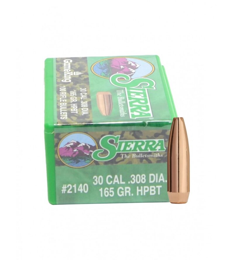 SIERRA 30CAL (.308") 165GR HPBT GAMEKING BULLETS 100CT