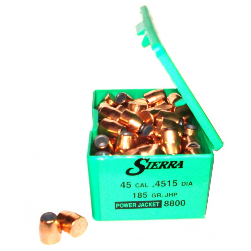 SIERRA 45CAL (.4515") 185GR JHP SPORT MASTER BULLETS 100CT