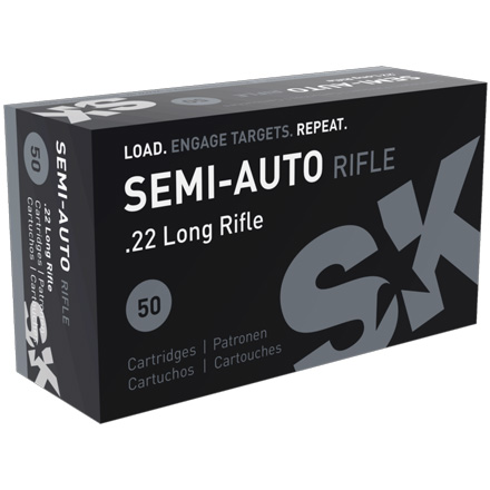 SK SEMI-AUTO 22LR 40GR RN AMMO 50RDS SK SEMI-AUTO 22LR 40GR RN AMMO 50RDS