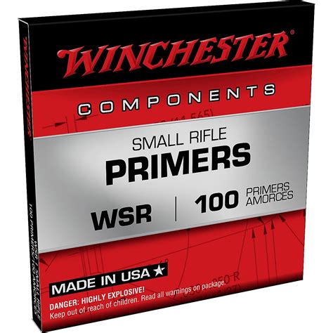 WINCHESTER SMALL RIFLE PRIMERS 100CT