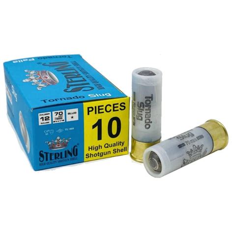 STERLING TORNADO 12ga 1OZ SLUGS 10CT STERLING TORNADO 12ga 1OZ SLUGS 10CT