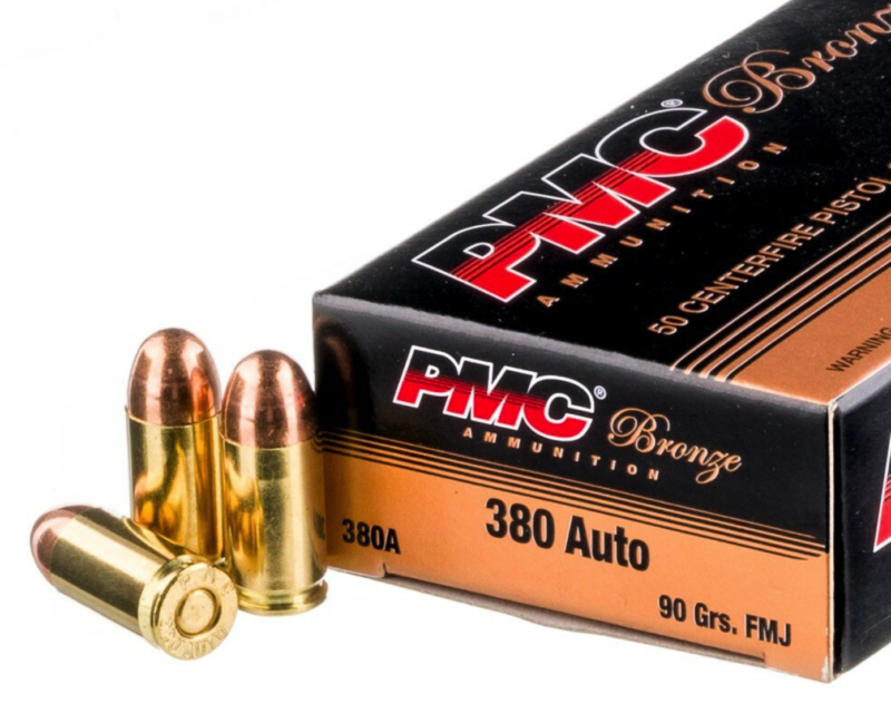 PMC 380 ACP 90GR FMJ AMMO 50RDS