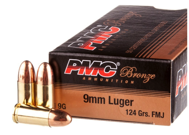 PMC 9MM LUGER 124GR FMJ AMMO 50RDS