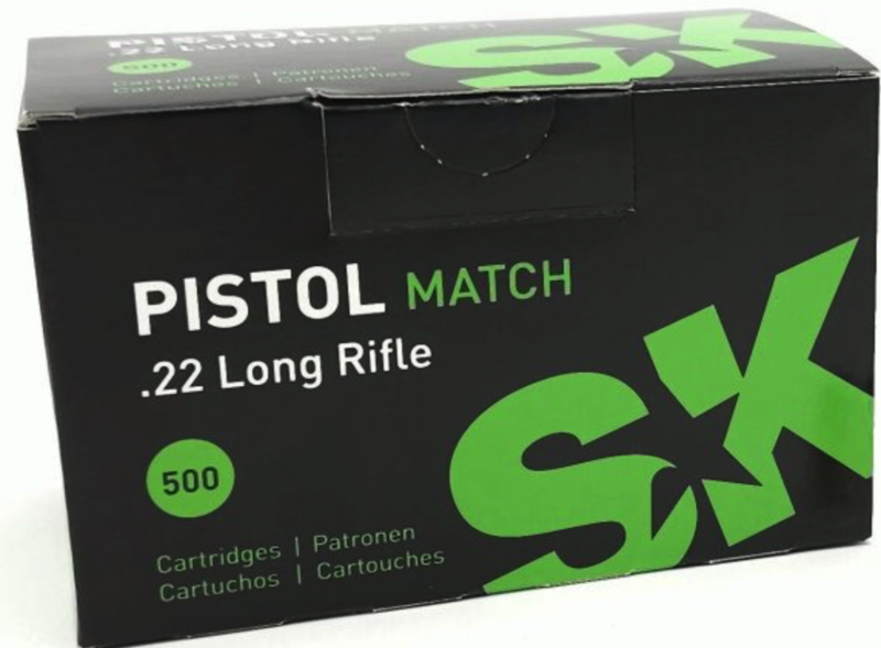 SK PISTOL MATCH 22LR 40GR RN AMMO 500RDS